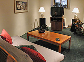 Family Room after house fluffing