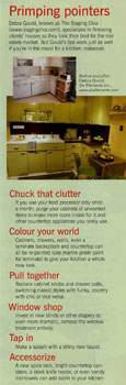 kitchen primping tips by Debra Gould