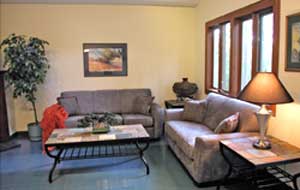 Family room after staging