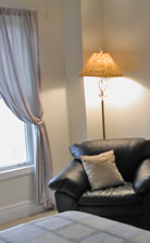 bedroom after staging by Debra Gould Six Elements staged this master bedroom